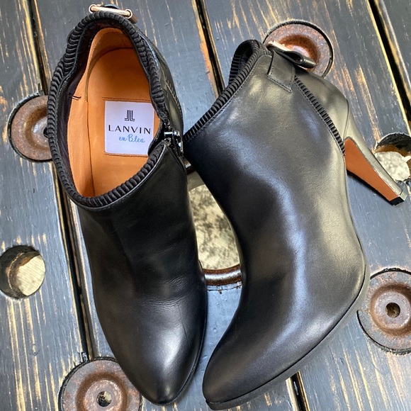 LANVIN en Bleu Heeled Ankle Boots - Picture 1 of 12